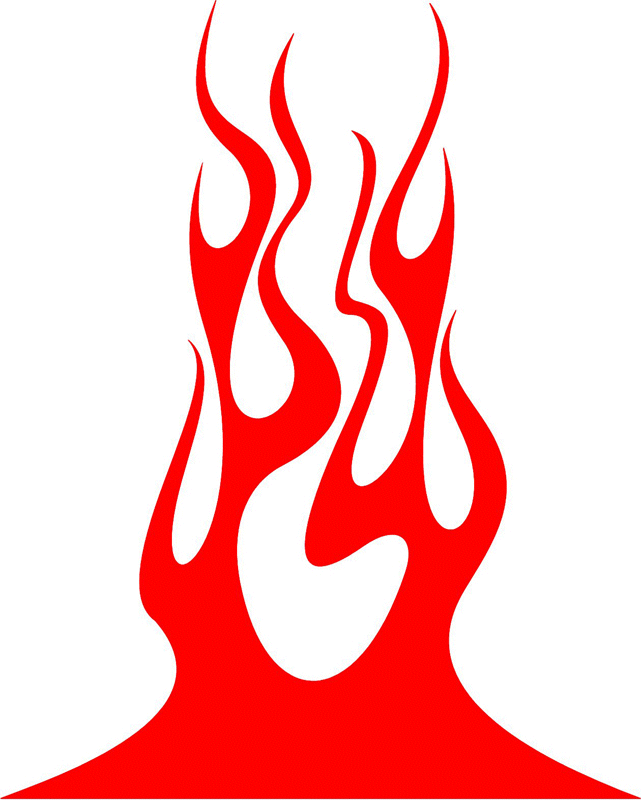extra_19 Hood Flame Graphic Flame Decal