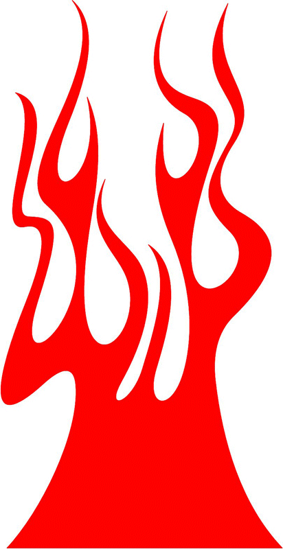 extra_20 Hood Flame Graphic Flame Decal
