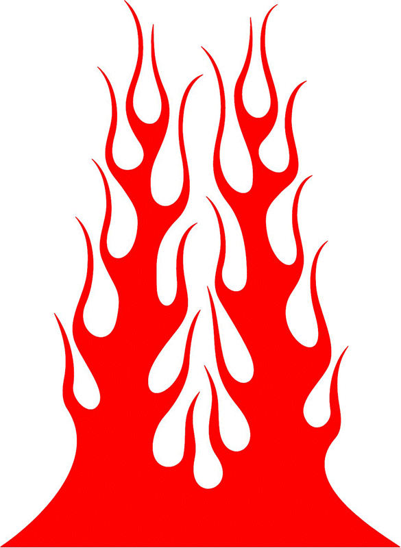 extra_21 Hood Flame Graphic Flame Decal