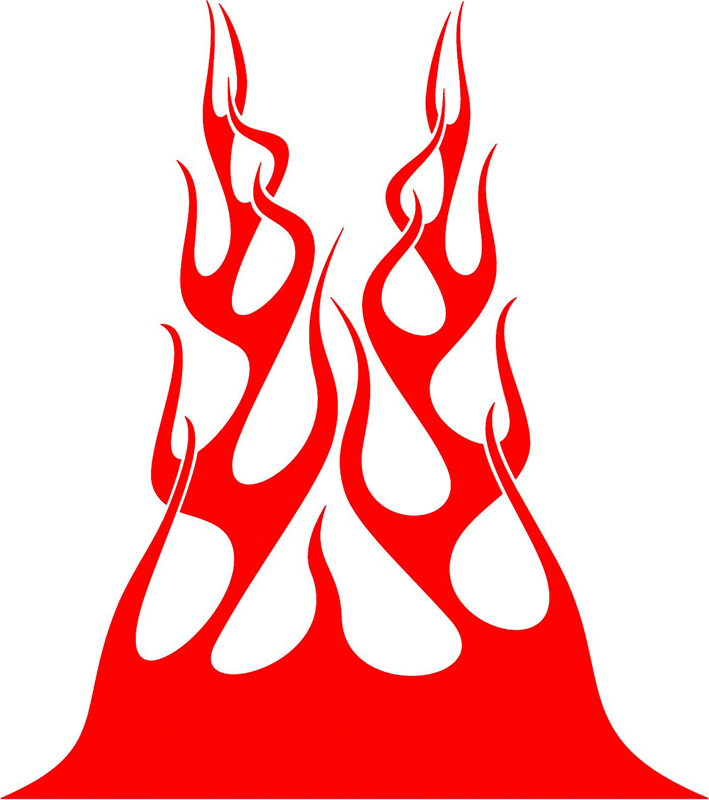 extra_23 Hood Flame Graphic Flame Decal