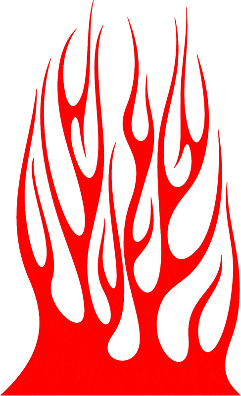 extra_24 Hood Flame Graphic Flame Decal