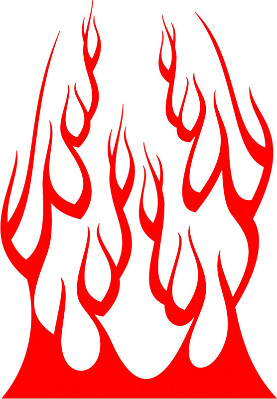 extra_27 Hood Flame Graphic Flame Decal