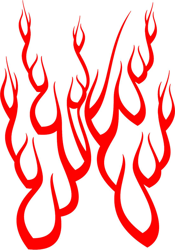 extra_29 Hood Flame Graphic Flame Decal