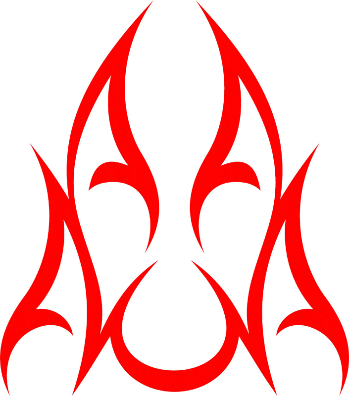 hood_10 Hood Flame Graphic Flame Decal