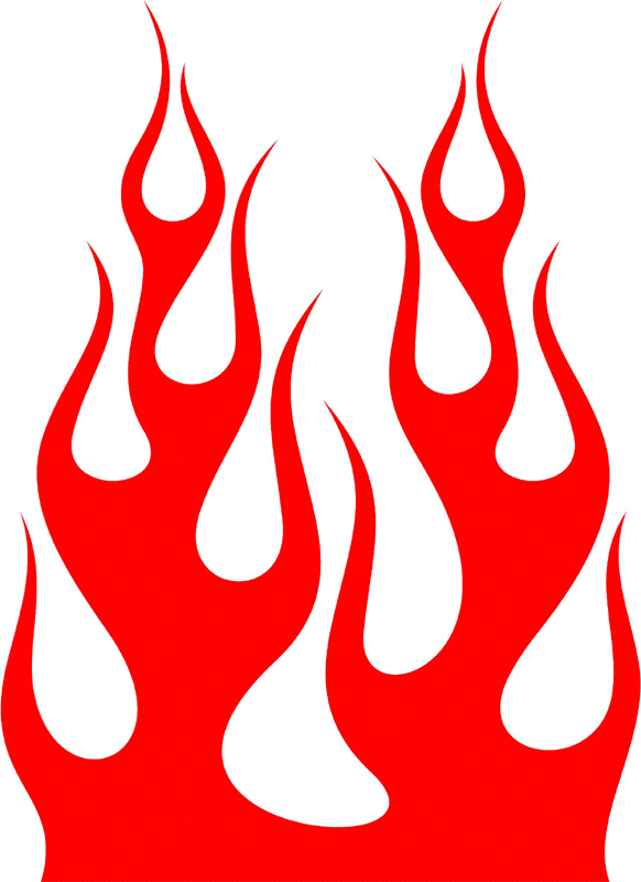 hood_15 Hood Flame Graphic Flame Decal
