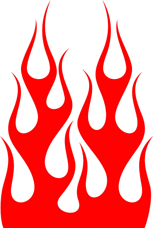hood_16 Hood Flame Graphic Flame Decal