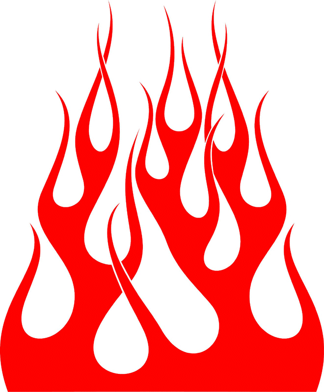 hood_18 Hood Flame Graphic Flame Decal