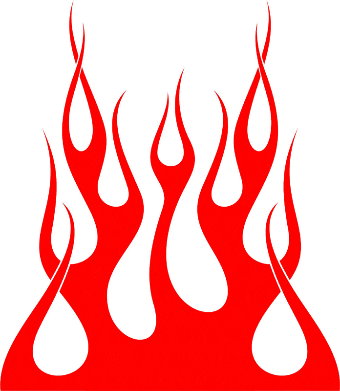 hood_19 Hood Flame Graphic Flame Decal