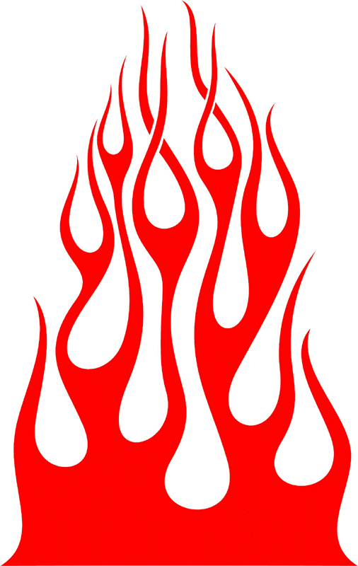 hood_20 Hood Flame Graphic Flame Decal