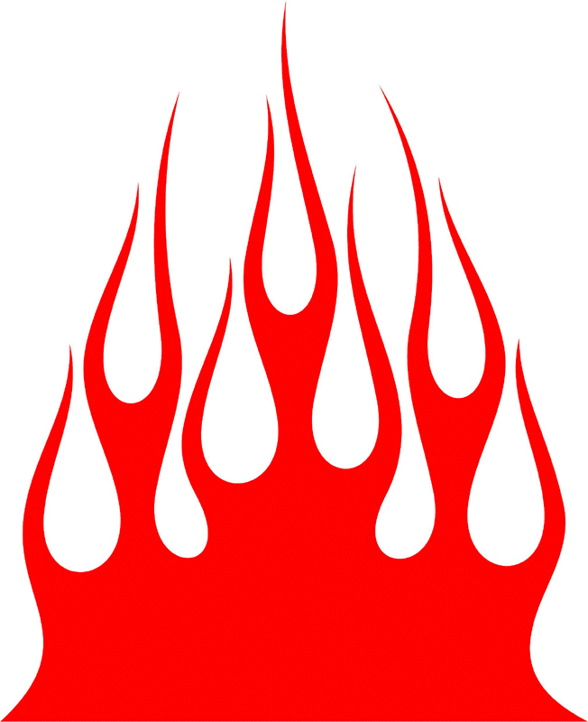 hood_21 Hood Flame Graphic Flame Decal