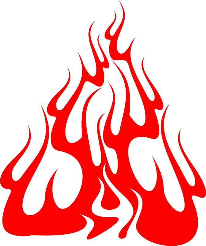 hood_23 Hood Flame Graphic Flame Decal