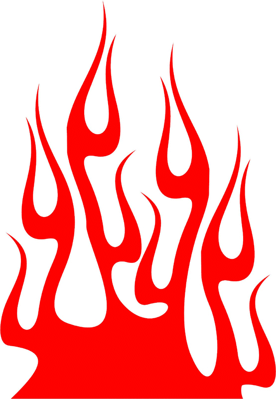 hood_24 Hood Flame Graphic Flame Decal