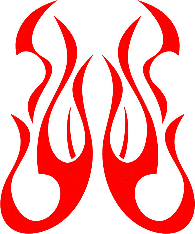 hood_27 Hood Flame Graphic Flame Decal
