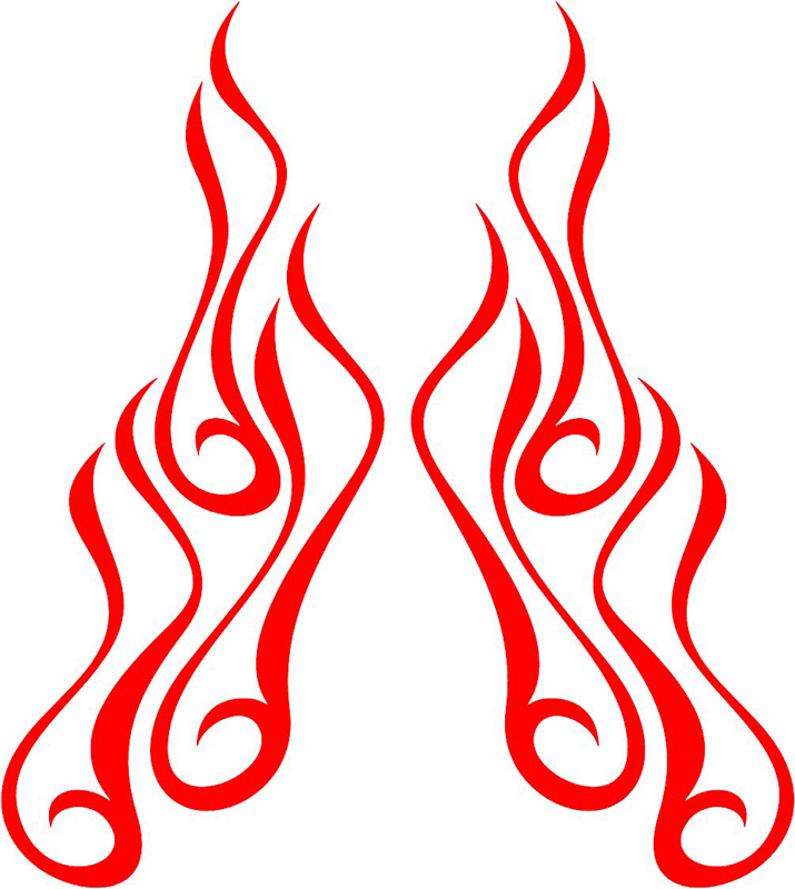 hood_31 Hood Flame Graphic Flame Decal