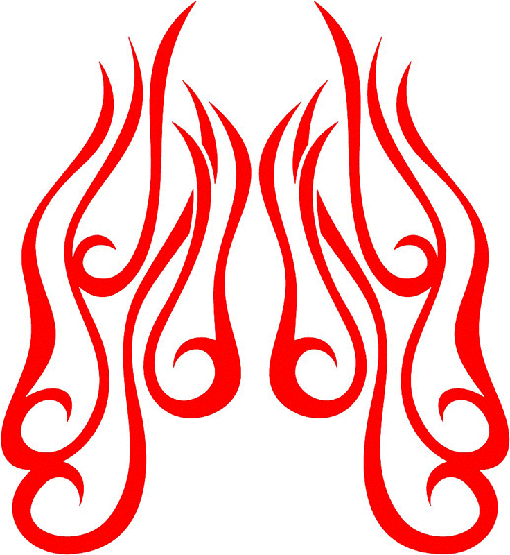 hood_32 Hood Flame Graphic Flame Decal