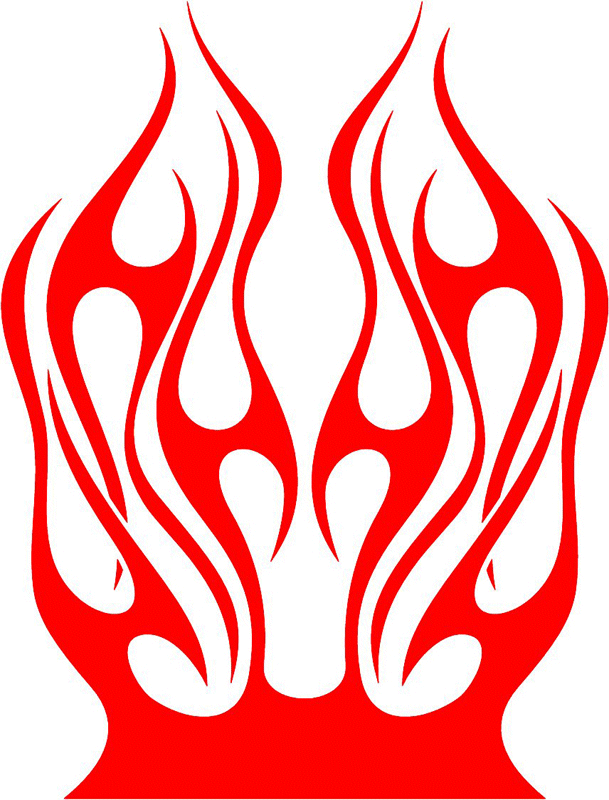 hood_33 Hood Flame Graphic Flame Decal