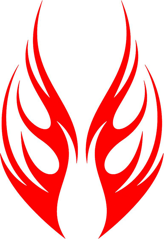 hood_37 Hood Flame Graphic Flame Decal