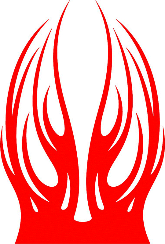 hood_39 Hood Flame Graphic Flame Decal