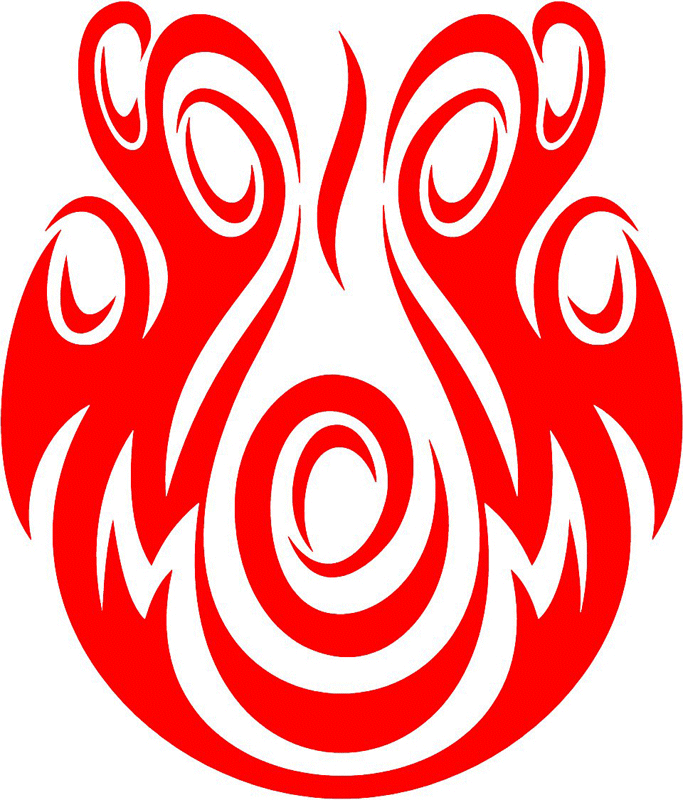 hood_43 Hood Flame Graphic Flame Decal