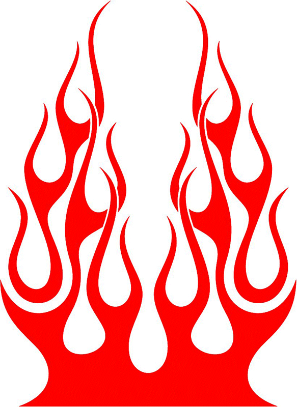 hood_51 Hood Flame Graphic Flame Decal