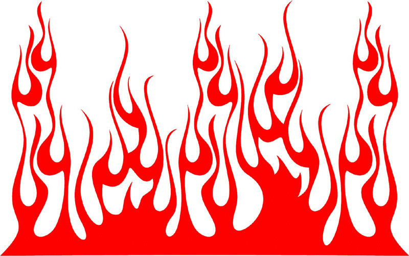 large_07 Large Flame Graphic Flame Decal