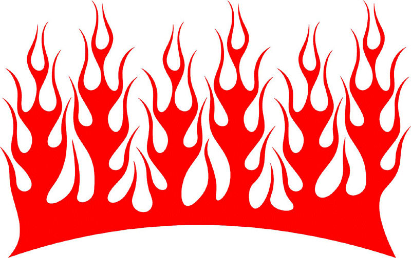 large_08 Large Flame Graphic Flame Decal
