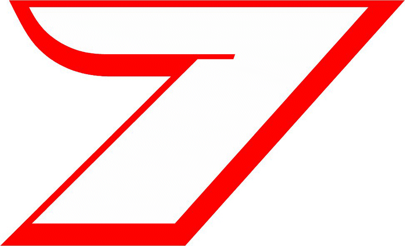 ORIGINAL_7 Racing Flaming Numbers Graphic Flame Decal