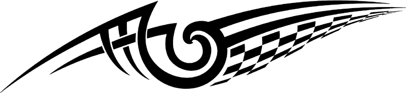 rt_001 Racing Tribal Graphic Flame Decal