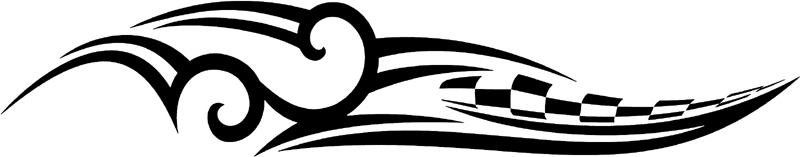 rt_002 Racing Tribal Graphic Flame Decal