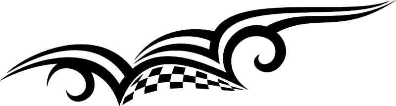 rt_003 Racing Tribal Graphic Flame Decal