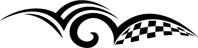 rt_004 Racing Tribal Graphic Flame Decal