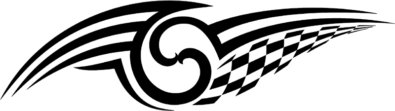 rt_007 Racing Tribal Graphic Flame Decal