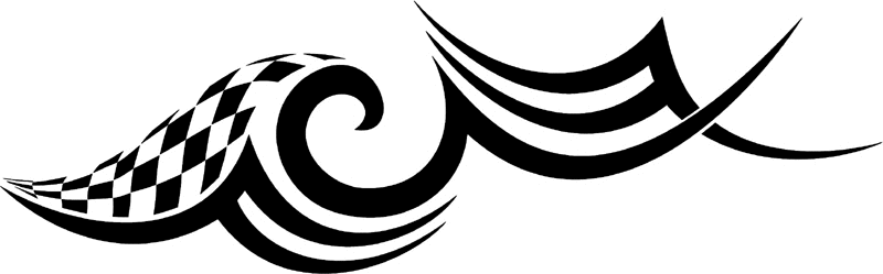 rt_008 Racing Tribal Graphic Flame Decal