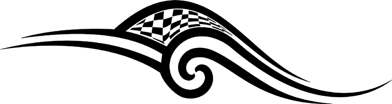 rt_012 Racing Tribal Graphic Flame Decal