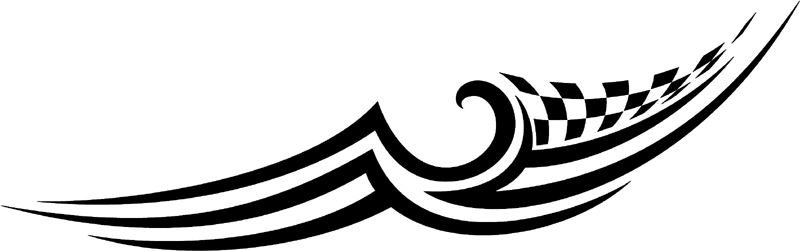 rt_014 Racing Tribal Graphic Flame Decal
