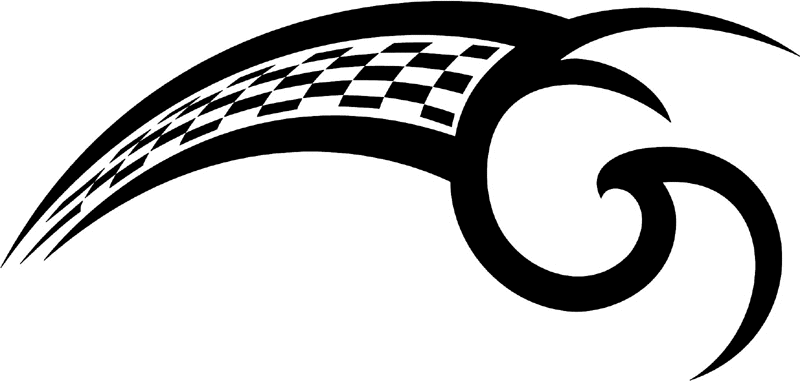 rt_015 Racing Tribal Graphic Flame Decal