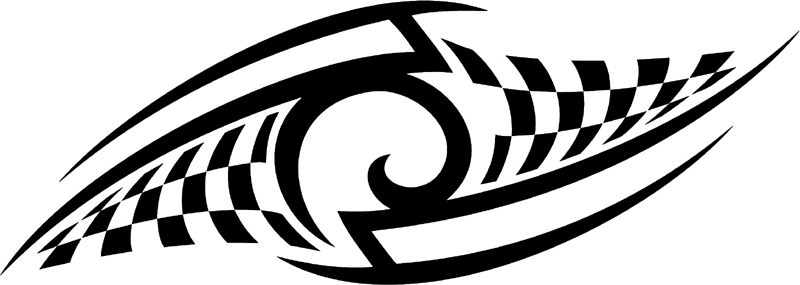 rt_016 Racing Tribal Graphic Flame Decal