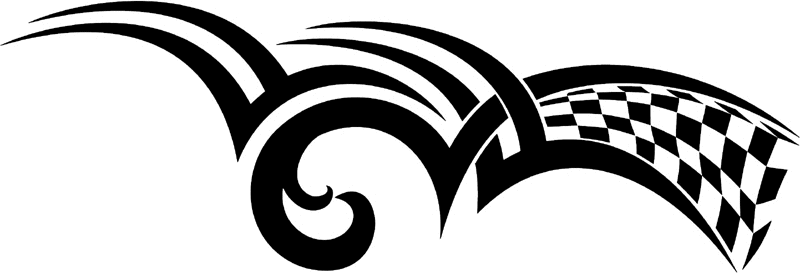 rt_017 Racing Tribal Graphic Flame Decal