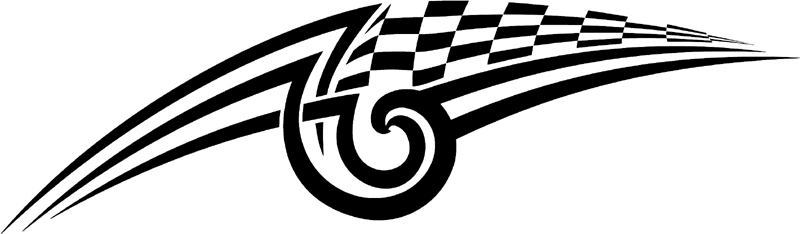 rt_021 Racing Tribal Graphic Flame Decal