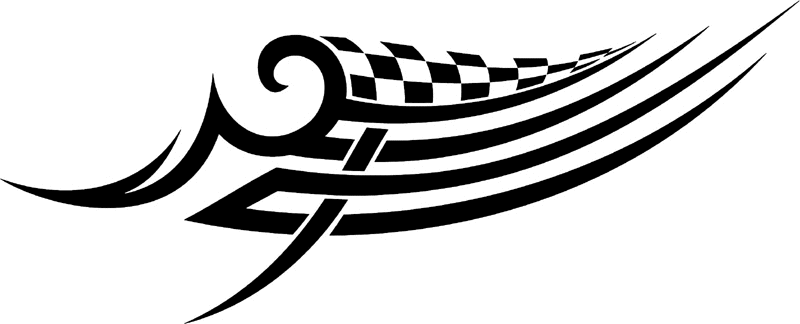 rt_023 Racing Tribal Graphic Flame Decal