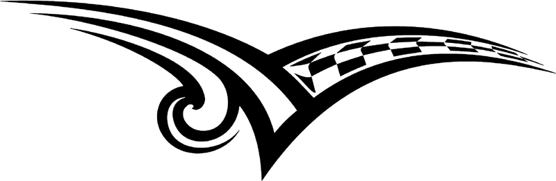 rt_025 Racing Tribal Graphic Flame Decal