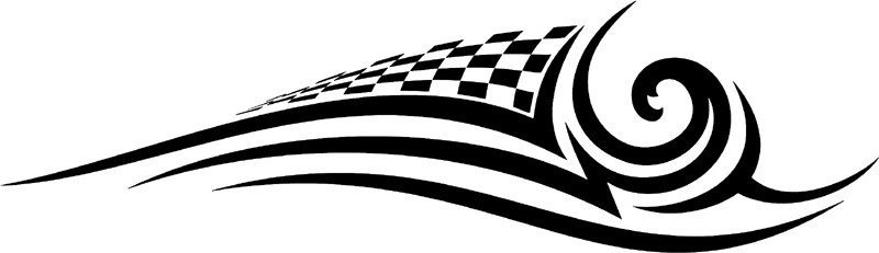 rt_032 Racing Tribal Graphic Flame Decal