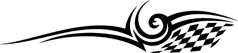 rt_033 Racing Tribal Graphic Flame Decal