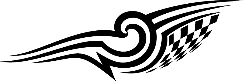 rt_034 Racing Tribal Graphic Flame Decal