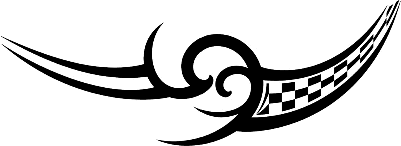 rt_039 Racing Tribal Graphic Flame Decal