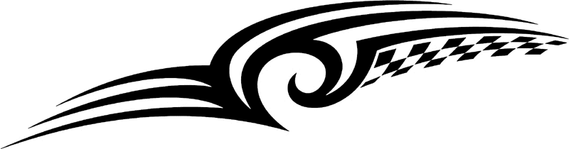 rt_044 Racing Tribal Graphic Flame Decal