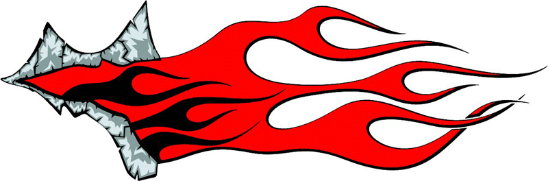 RIPOPEN_00 Ripped Open Metal with Flames Graphic Flame Decal