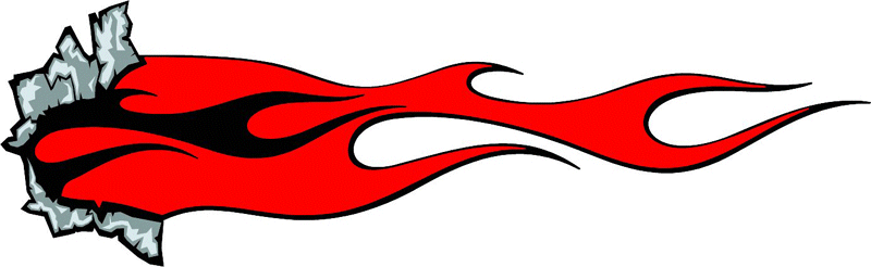 RIPOPEN_01 Ripped Open Metal with Flames Graphic Flame Decal