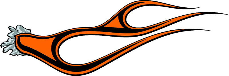 RIPOPEN_08 Ripped Open Metal with Flames Graphic Flame Decal