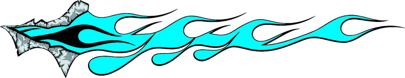 RIPOPEN_10 Ripped Open Metal with Flames Graphic Flame Decal